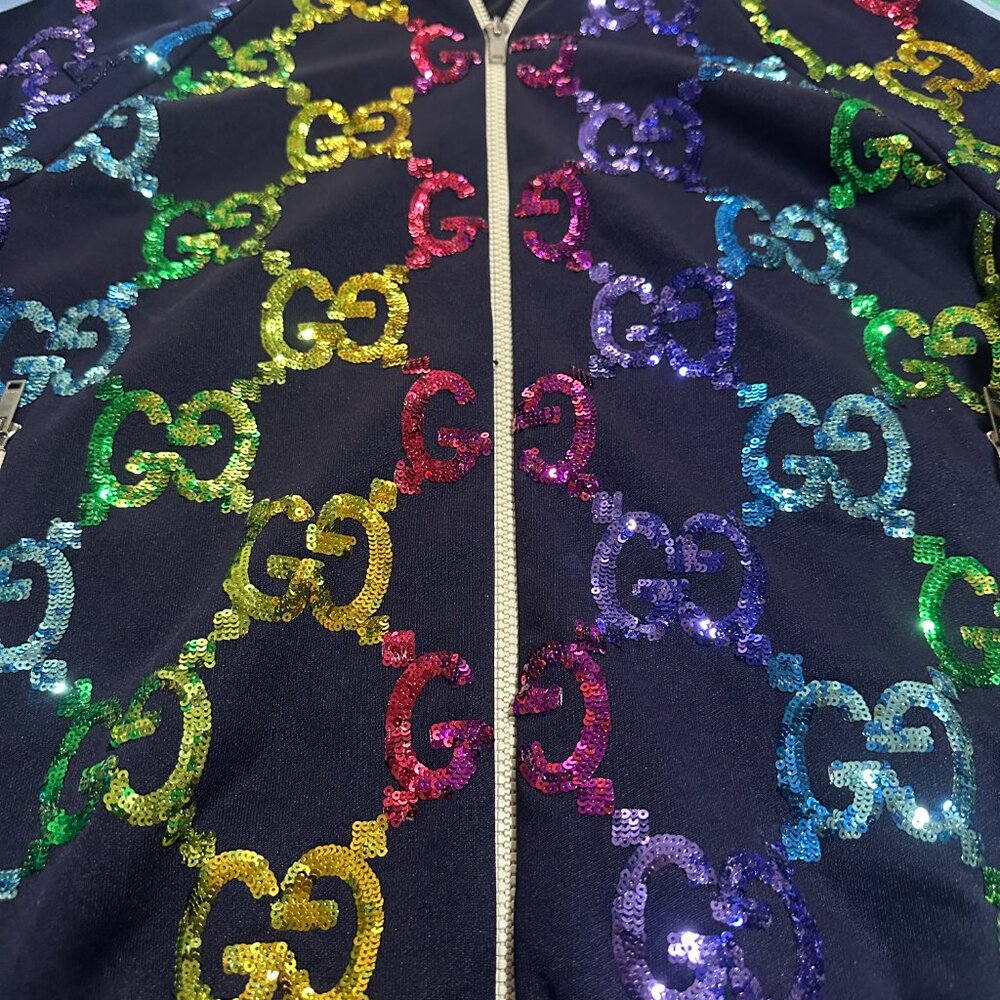 Gucci Rainbow Sequin Track Jacket - image 2